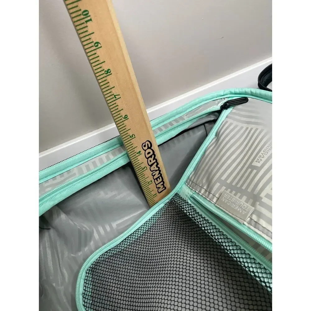 American Tourister Turquoise Carry On Spinner Luggage 21